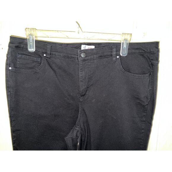 Denim & Co. Jeans Womens 20W Slightly Bootcut Black Denim Easy Stretch Baby Boot - Picture 3 of 9